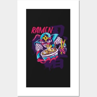 Ramen Ninja Warrior Japanese Art Posters and Art